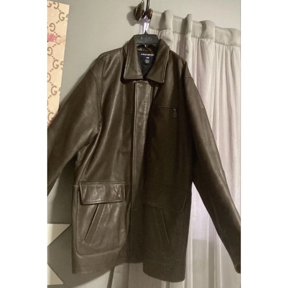 Ralph lauren polo sport vintage leather jacket XL RARE - Picture 5 of 8